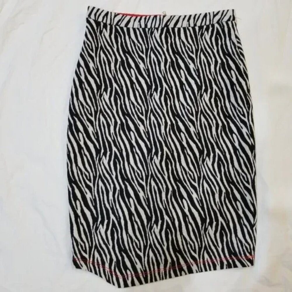 Yoana Baraschi zebra pencil skirt women's size 2 (U9)